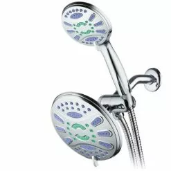 AquaStar Chrome 48-Spray Dual Shower Head 2.5-GPM (9.5-LPM) -Bath and Faucet shop 786696067502xl 1800x1800