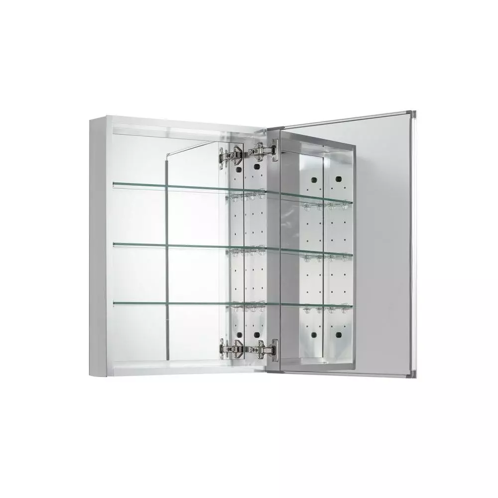 In Stock Hardwarestore Delivery 20 In. X 26 In. Recessed Or Surface-Mount Bathroom Medicine Cabinet With Beveled Mirror In Silver 6 In Stock Hardwarestore Delivery 20 In. X 26 In. Recessed Or Surface-Mount Bathroom Medicine Cabinet With Beveled Mirror In Silver - Image 4