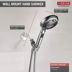 In Stock Hardwarestore Delivery 7-Spray 4.8 In. Single Wall Mount Handheld Shower Head In Chrome -Bath and Faucet shop 78afcfafad66c032a06839dd8e137212 1800x1800