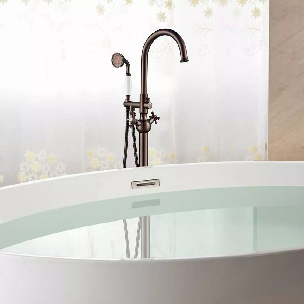 In Stock Hardwarestore Delivery 48 In. H X 12 In. W Single-Handle Claw Foot Tub Faucet With Hand Shower In Oil Rubbed Bronze 4 In Stock Hardwarestore Delivery 48 In. H X 12 In. W Single-Handle Claw Foot Tub Faucet With Hand Shower In Oil Rubbed Bronze - Image 2