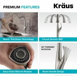 In Stock Hardwarestore Delivery Odell Single-Handle Pull-Down Sprayer Kitchen Faucet With Dual Function Sprayhead In Spot Free Stainless Steel -Bath and Faucet shop 7908e83167fdd6311ce002f3f1fbcef1 1800x1800