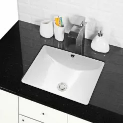 Boyel Living 18 In. X 14 In. Vessel Sink Rectangle Undermount Bathroom Sink White -Bath and Faucet shop 79a4603fb84867afeedf3fd2fea1af53 0cfd7292 4945 4fe3 95eb 2fdf15a24e54 1800x1800