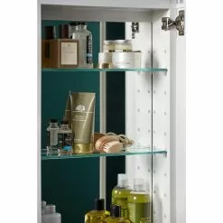 In Stock Hardwarestore Delivery 15 In. X 26 In. Recessed Or Surface Mount Medicine Cabinet In White Powder-Coat Aluminum -Bath and Faucet shop 7b05f8786faac27561eb072f4509c71c 1800x1800