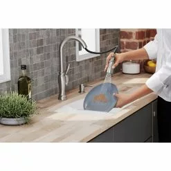 In Stock Hardwarestore Delivery Arsdale Single-Handle Pull-Down Sprayer Kitchen Faucet With Soap/Lotion Dispenser In Vibrant Stainless -Bath and Faucet shop 7d48d08b4b9a324a3f97fa5e7f5aada9 1800x1800