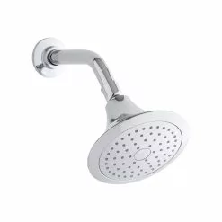 In Stock Hardwarestore Delivery Forte 1-Spray 5.5 In. Single Wall Mount Fixed Shower Head In Polished Chrome