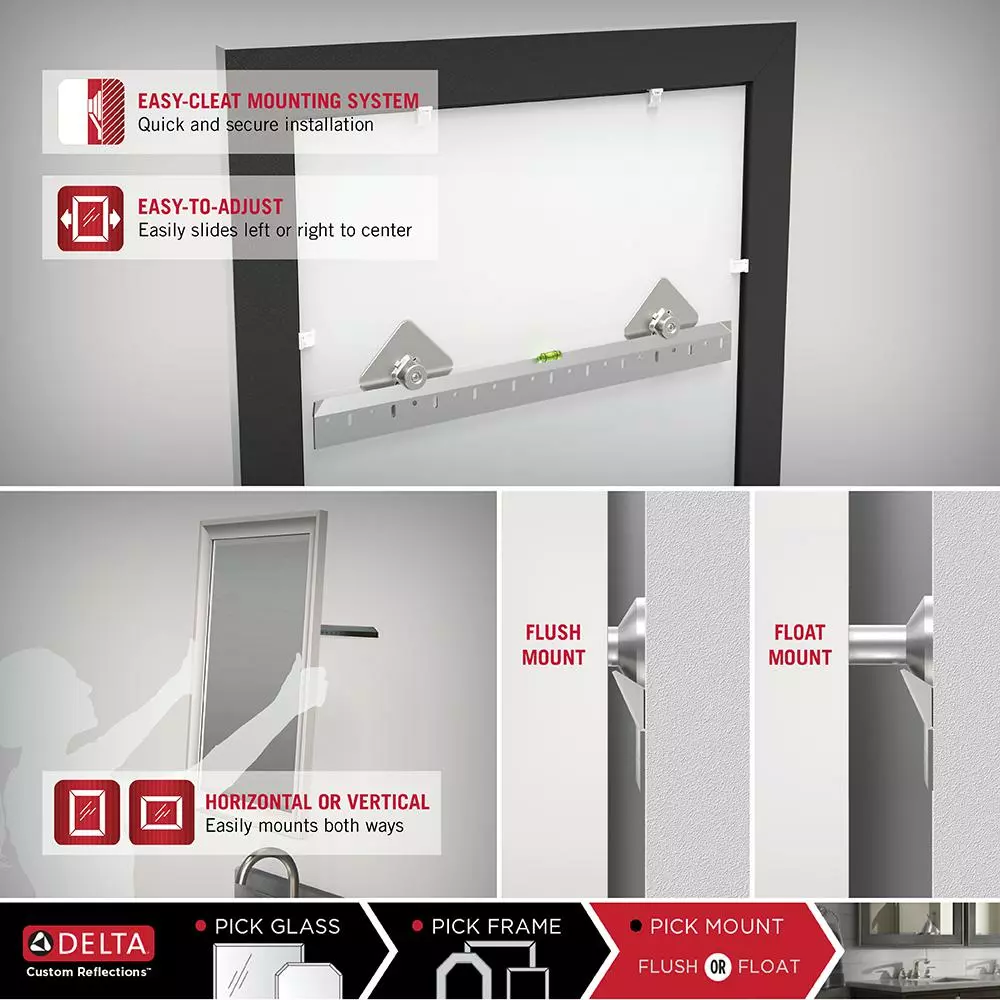 In Stock Hardwarestore Delivery 27 In. W X 41 In. H (L1) Frameless Rectangular Deluxe Glass Bathroom Vanity Mirror 10 In Stock Hardwarestore Delivery 27 In. W X 41 In. H (L1) Frameless Rectangular Deluxe Glass Bathroom Vanity Mirror - Image 8