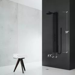In Stock Hardwarestore Delivery Elling-Ton 59 In. 4-Jet High Pressure Shower System With Fixed Rainhead And Handheld Dual Shower In Matte Black -Bath and Faucet shop 7e2517c74ebf2494c538e1b23e50a767 1800x1800