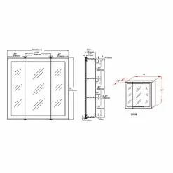 In Stock Hardwarestore Delivery Concord 30 In. X 30 In. Tri-View Surface-Mount Medicine Cabinet In White Gloss -Bath and Faucet shop 7e9962483256c64b7ff93b2512fc2228 1800x1800
