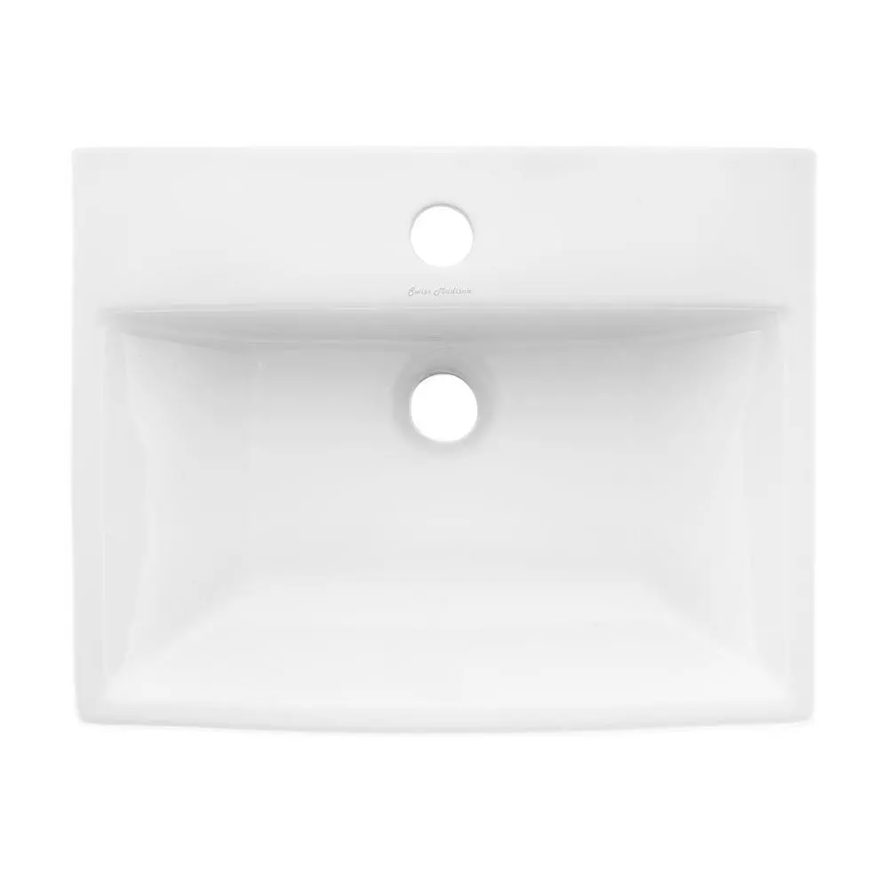 Swiss Madison Sublime Compact Ceramic Wall Hung Sink In White 5 Swiss Madison Sublime Compact Ceramic Wall Hung Sink In White - Image 3