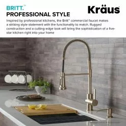 In Stock Hardwarestore Delivery Britt Single-Handle Pull Down Sprayer Kitchen Faucet In Brushed Gold 18 In Stock Hardwarestore Delivery Britt Single-Handle Pull Down Sprayer Kitchen Faucet In Brushed Gold -Bath and Faucet shop 7f0faf0ee38e140275faf163f5e402fa 1800x1800