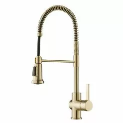 In Stock Hardwarestore Delivery Britt Single-Handle Spring Coil Kitchen Faucet In Spot Free Antique Champagne Bronze -Bath and Faucet shop 7f66c9d1e98c1a2c18f00d291c3d732f 1800x1800