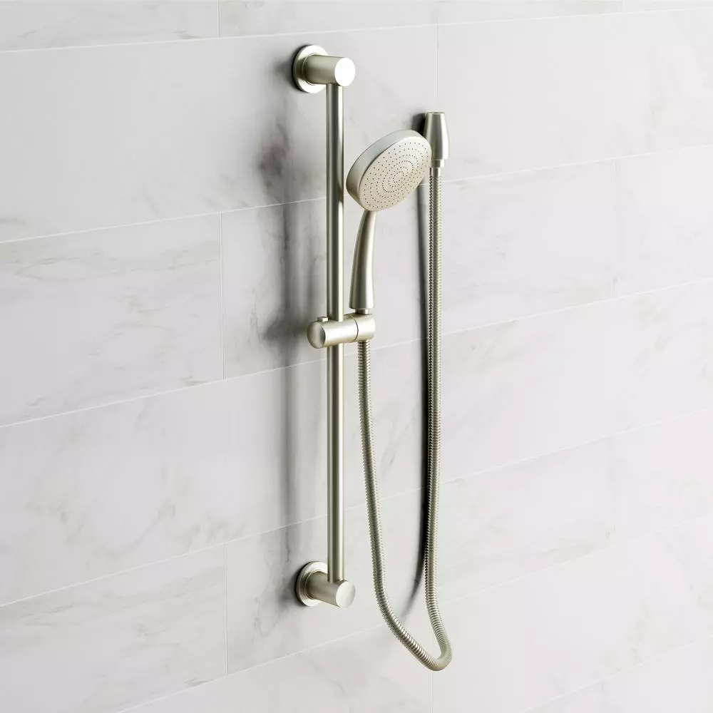 In Stock Hardwarestore Delivery 1-Spray Eco-Performance 4 In. Hand Shower With Slide Bar In Brushed Nickel 4 In Stock Hardwarestore Delivery 1-Spray Eco-Performance 4 In. Hand Shower With Slide Bar In Brushed Nickel - Image 2