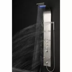 AKDY 63-in Stainless Steel 8-Spray Shower Panel System (Valve Included) 18 AKDY 63-in Stainless Steel 8-Spray Shower Panel System (Valve Included) -Bath and Faucet shop 810070030667 10506991 1800x1800