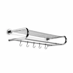 WS Bath Collections Napie Polished Chrome Rack Towel Bar (Common: 26-in; Actual: 27.6-in)