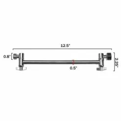 AKDY 12.5-in Chrom Bathtub/Shower Shower Arm -Bath and Faucet shop 810764021728xl 1800x1800