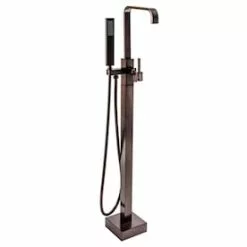 Valspar AKDY 42.5-in Antique Bronze 1-Handle Residential Freestanding Bathtub Faucet With Hand Shower