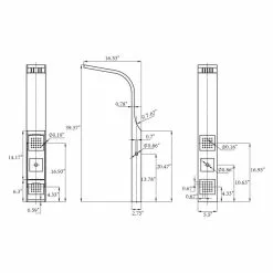 AKDY 39-in Stainless Steel 2-Spray Shower Panel System (Valve Included) 24 AKDY 39-in Stainless Steel 2-Spray Shower Panel System (Valve Included) -Bath and Faucet shop 810764025337 10485929 1800x1800