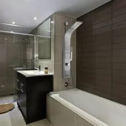 AKDY 39-in Stainless Steel 2-Spray Shower Panel System (Valve Included)