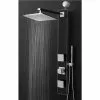AKDY 35-in Black 2-Spray Shower Panel System