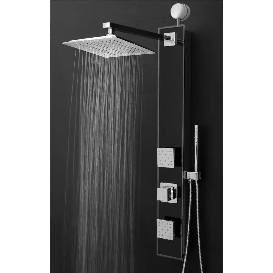 AKDY 35-in Black 2-Spray Shower Panel System 3 AKDY 35-in Black 2-Spray Shower Panel System