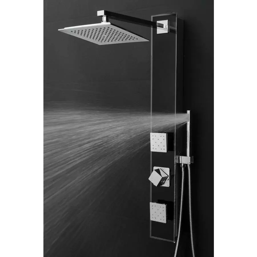 AKDY 35-in Black 2-Spray Shower Panel System 4 AKDY 35-in Black 2-Spray Shower Panel System - Image 2