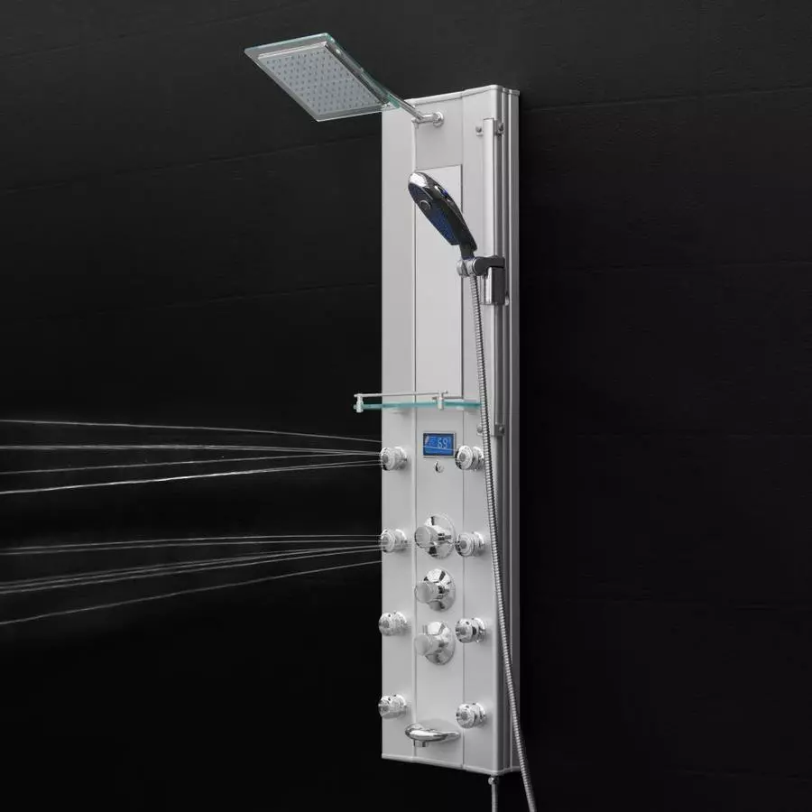 AKDY 51-in Aluminum 8-Spray Shower Panel System (Valve Included) 5 AKDY 51-in Aluminum 8-Spray Shower Panel System (Valve Included) - Image 3