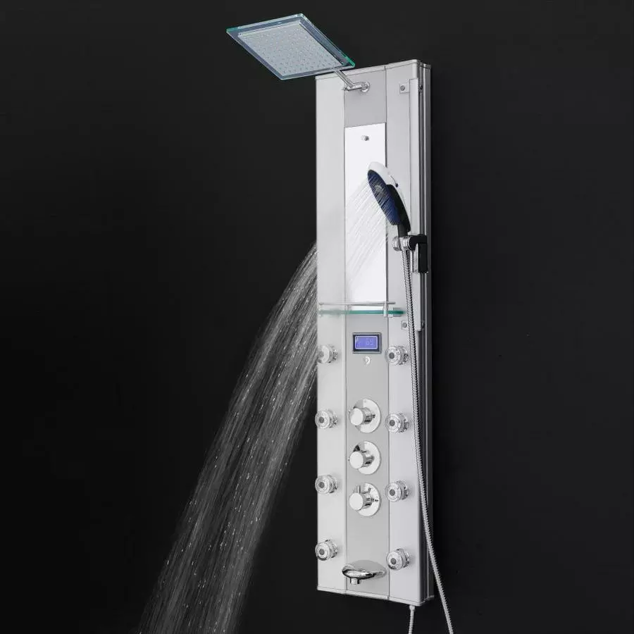 AKDY 51-in Aluminum 8-Spray Shower Panel System (Valve Included) 7 AKDY 51-in Aluminum 8-Spray Shower Panel System (Valve Included) - Image 5