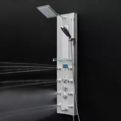 AKDY 51-in Aluminum 8-Spray Shower Panel System (Valve Included) 25 AKDY 51-in Aluminum 8-Spray Shower Panel System (Valve Included) -Bath and Faucet shop 810764026020xl 1800x1800