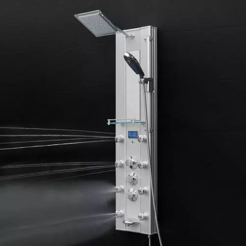 AKDY 51-in Aluminum 8-Spray Shower Panel System (Valve Included) 14 AKDY 51-in Aluminum 8-Spray Shower Panel System (Valve Included) - Image 12
