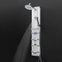 AKDY 51-in Chrome Silver 8-Spray Shower Panel System (Valve Included) -Bath and Faucet shop 810764026037 10486231 1800x1800