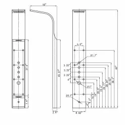 AKDY 65-in Stainless Steel 8-Spray Shower Panel System (Valve Included) 26 AKDY 65-in Stainless Steel 8-Spray Shower Panel System (Valve Included) -Bath and Faucet shop 810764027102 10720927 1800x1800