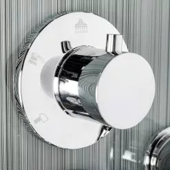 AKDY 52-in Grey Stripe Pattern Tempered Glass 8-Spray Shower Panel System (Valve Included) 17 AKDY 52-in Grey Stripe Pattern Tempered Glass 8-Spray Shower Panel System (Valve Included) -Bath and Faucet shop 810764028642 10493890 1800x1800
