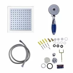 AKDY 52-in Grey Stripe Pattern Tempered Glass 8-Spray Shower Panel System (Valve Included) 18 AKDY 52-in Grey Stripe Pattern Tempered Glass 8-Spray Shower Panel System (Valve Included) -Bath and Faucet shop 810764028642 10493907 1800x1800