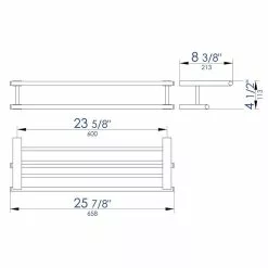ALFI Brand Brushed Nickel Wall Mount Towel Rack 10 ALFI Brand Brushed Nickel Wall Mount Towel Rack -Bath and Faucet shop 811413025951 11157523 1800x1800