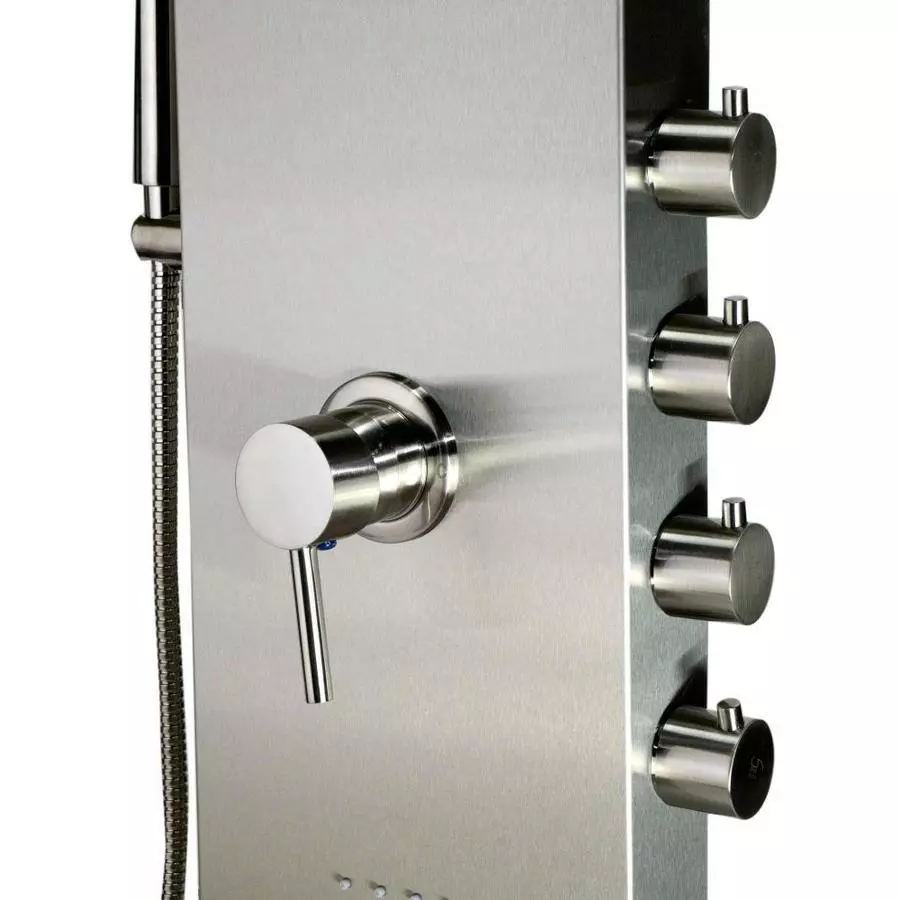 ALFI Brand Brushed Stainless Steel 2-Spray Shower Panel System 6 ALFI Brand Brushed Stainless Steel 2-Spray Shower Panel System - Image 4