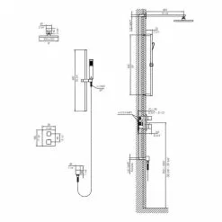 ALFI Brand Polished Chrome Shower Bar System -Bath and Faucet shop 811413028860 12014413 1800x1800