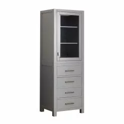 Avanity Modero 24-in W X 71-in H X 20-in D White Poplar Freestanding Linen Cabinet -Bath and Faucet shop 813361011550 04170894 1800x1800