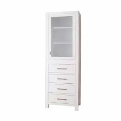 Avanity Modero 24-in W X 71-in H X 20-in D White Poplar Freestanding Linen Cabinet -Bath and Faucet shop 813361017118xl 1800x1800