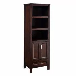 In Stock Hardwarestore Delivery Durham 24-in W X 72-in H X 18-in D White Oak MDF Freestanding Linen Cabinet -Bath and Faucet shop 815324022344 08542979 1800x1800
