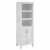 In Stock Hardwarestore Delivery Durham 24-in W X 72-in H X 18-in D White Oak MDF Freestanding Linen Cabinet