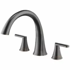 HGTV HOME By Sherwin-Williams Jacuzzi Lauren Oil Rubbed Bronze 2-handle Commercial/Residential Deck Mount Roman Bathtub Faucet