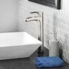 Jacuzzi Callum Brushed Nickel 1-handle Vessel WaterSense Bathroom Sink Faucet With Drain -Bath and Faucet shop 820633951537 08331527 1800x1800