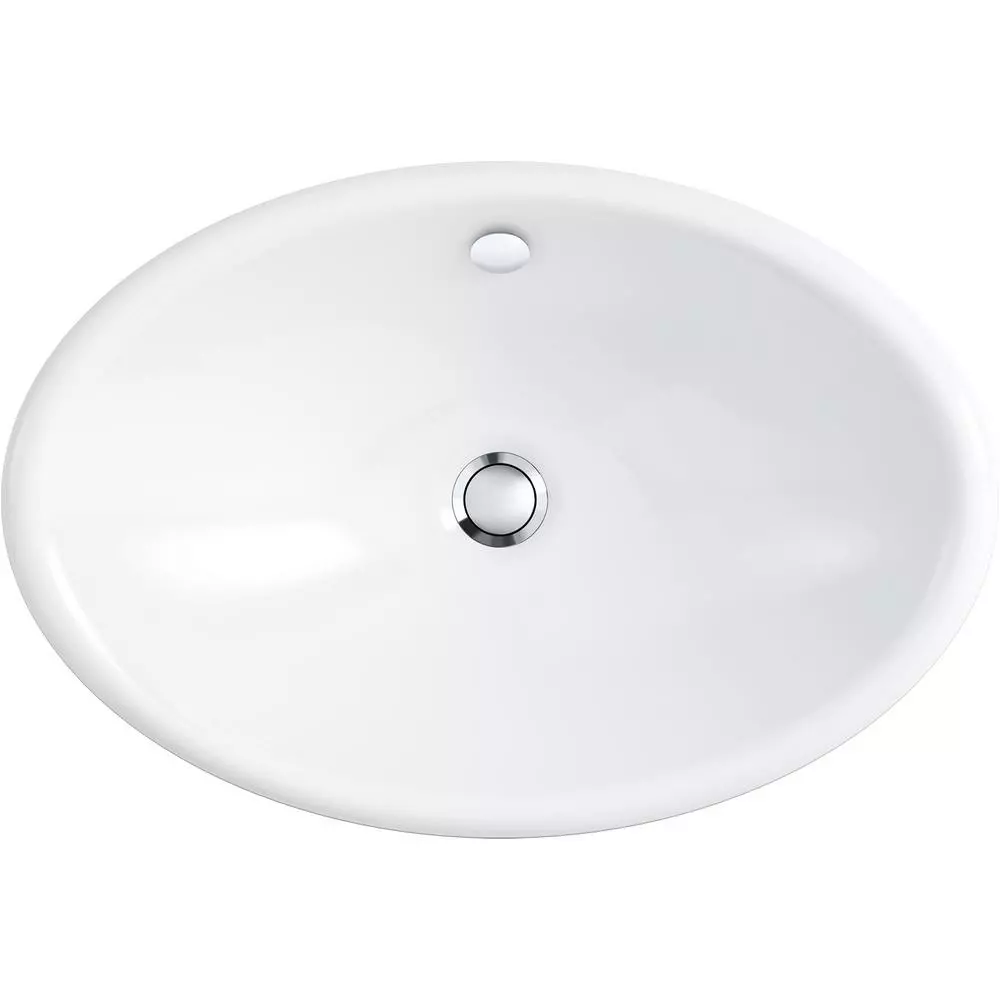 KOHLER Iron Plains Vessel Cast Iron Bathroom Sink In White With Painted Underside And Overflow 13 KOHLER Iron Plains Vessel Cast Iron Bathroom Sink In White With Painted Underside And Overflow - Image 11