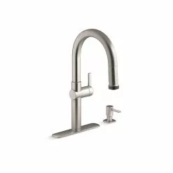 In Stock Hardwarestore Delivery Rune Single-Handle Pull-Down Sprayer Kitchen Faucet In Matte Black -Bath and Faucet shop 825431be9e066072f080a2f77b2ac15f 1800x1800