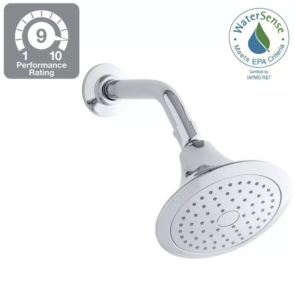 In Stock Hardwarestore Delivery Forte 1-Spray 5.5 In. Single Wall Mount Fixed Shower Head In Polished Chrome 5 In Stock Hardwarestore Delivery Forte 1-Spray 5.5 In. Single Wall Mount Fixed Shower Head In Polished Chrome - Image 3