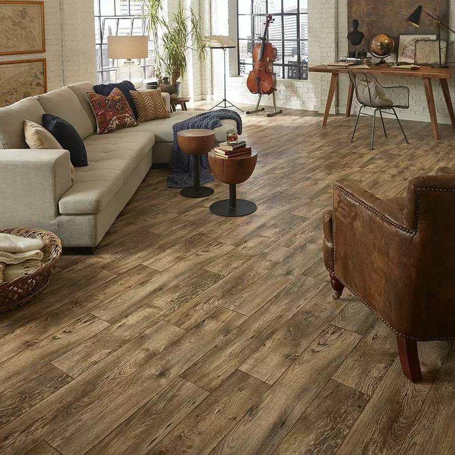 Mohawk 12-ft W Cut-to-Length Providence Oak Wood Look Low-Gloss Finish Sheet Vinyl 3 Mohawk 12-ft W Cut-to-Length Providence Oak Wood Look Low-Gloss Finish Sheet Vinyl