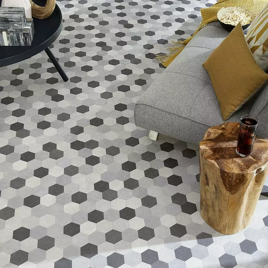 Mohawk 6-ft W Cut-to-Length Starry Night Tile Decorative Low-Gloss Finish Sheet Vinyl 4 Mohawk 6-ft W Cut-to-Length Starry Night Tile Decorative Low-Gloss Finish Sheet Vinyl - Image 2