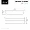 Kraus KRAUS Bathroom Accessories- Bath Towel Rack With Towel Bar In Brushed Nickel