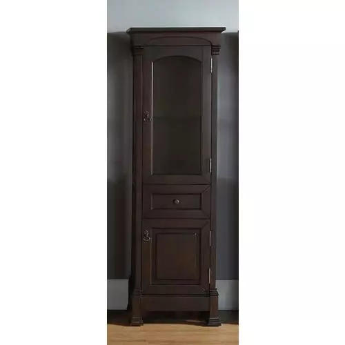 James Martin Vanities Brookfield 20.5-in W X 65-in H X 16.25-in D Antique Black Poplar Freestanding Linen Cabinet 4 James Martin Vanities Brookfield 20.5-in W X 65-in H X 16.25-in D Antique Black Poplar Freestanding Linen Cabinet - Image 2