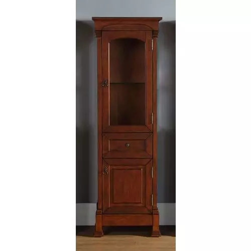 James Martin Vanities Brookfield 20.5-in W X 65-in H X 16.25-in D Antique Black Poplar Freestanding Linen Cabinet 5 James Martin Vanities Brookfield 20.5-in W X 65-in H X 16.25-in D Antique Black Poplar Freestanding Linen Cabinet - Image 3